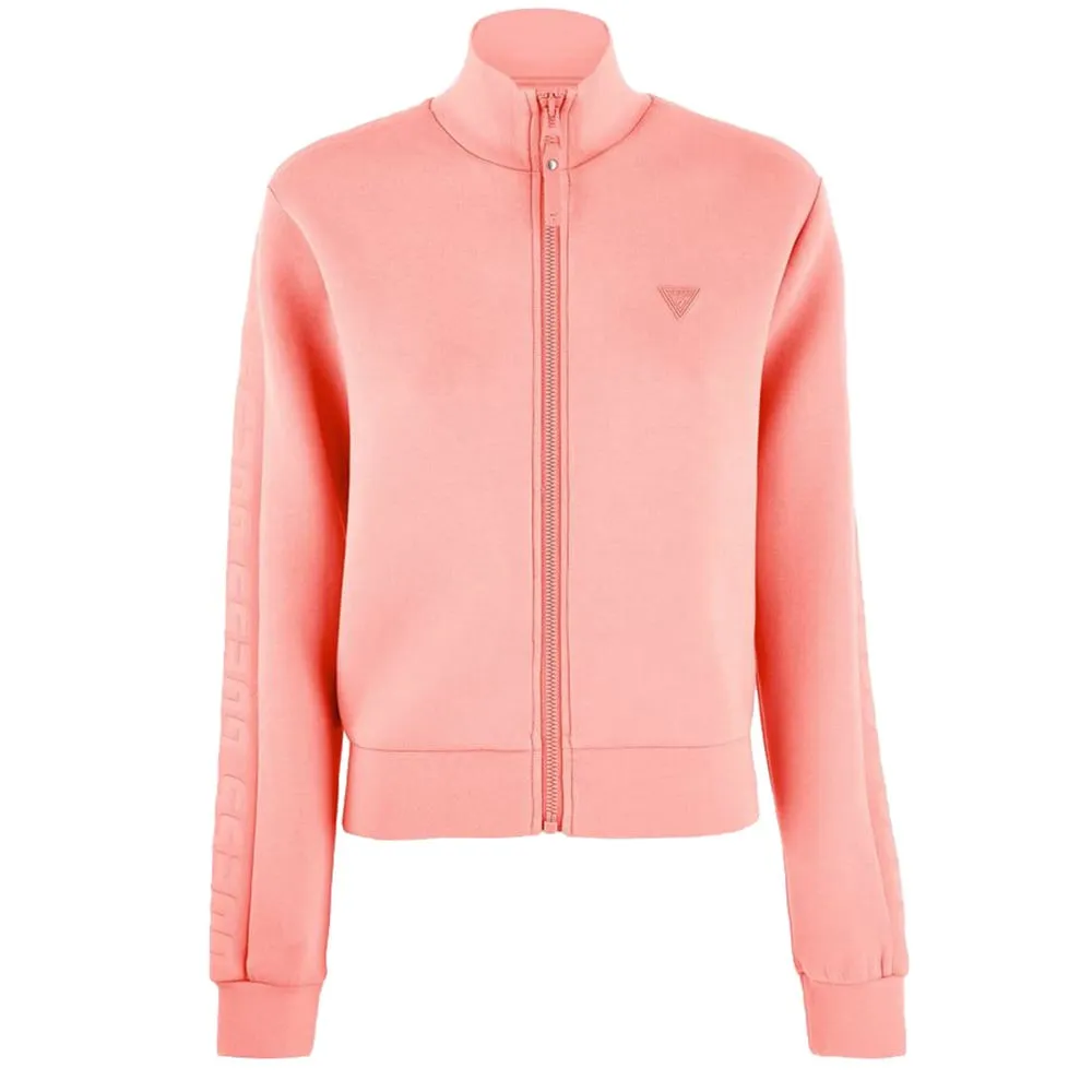  GUESS New Allie Scuba Zip Sweatshirt Scattered Petals